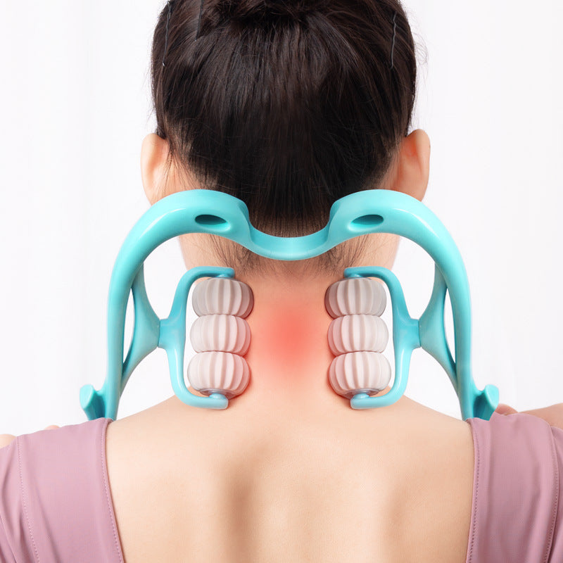 6-Wheel Manual Neck Massager & Tension Reliever