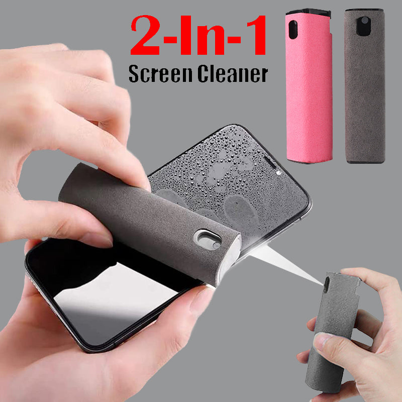 2-in-1 Pocket Screen Cleaner Spray & Microfiber Kit