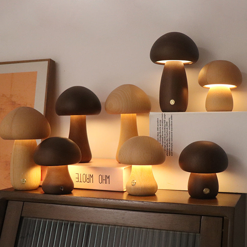Cute Mushroom LED Night Light with Touch Control