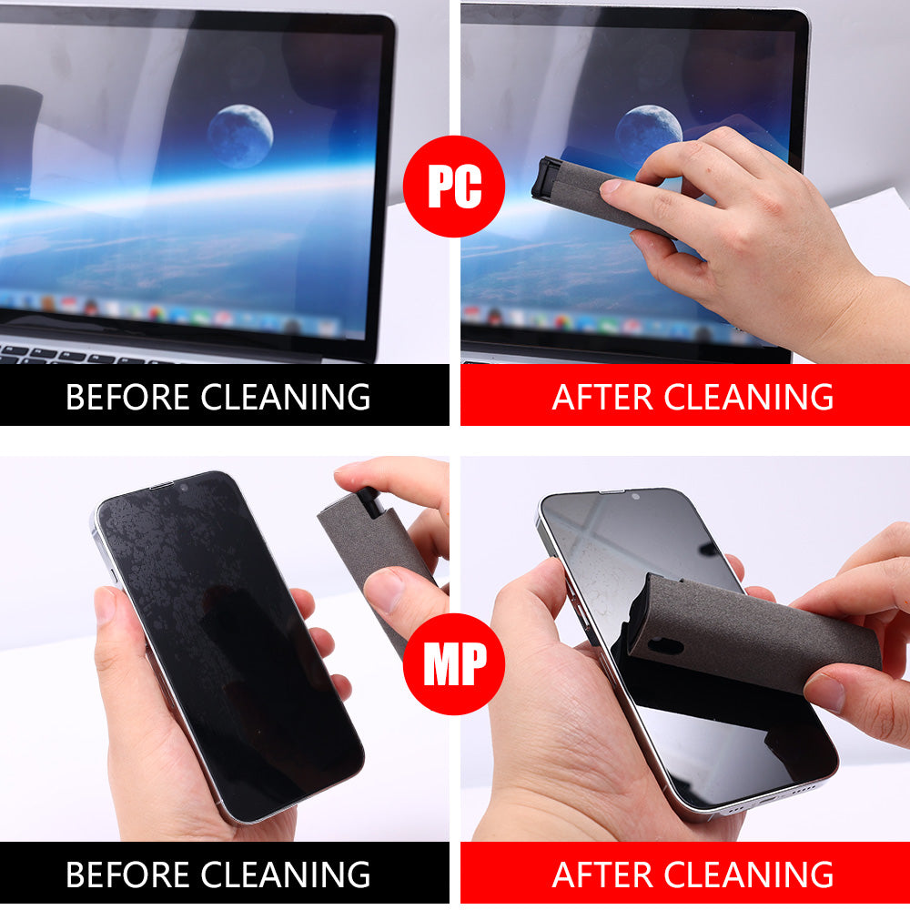 2-in-1 Pocket Screen Cleaner Spray & Microfiber Kit