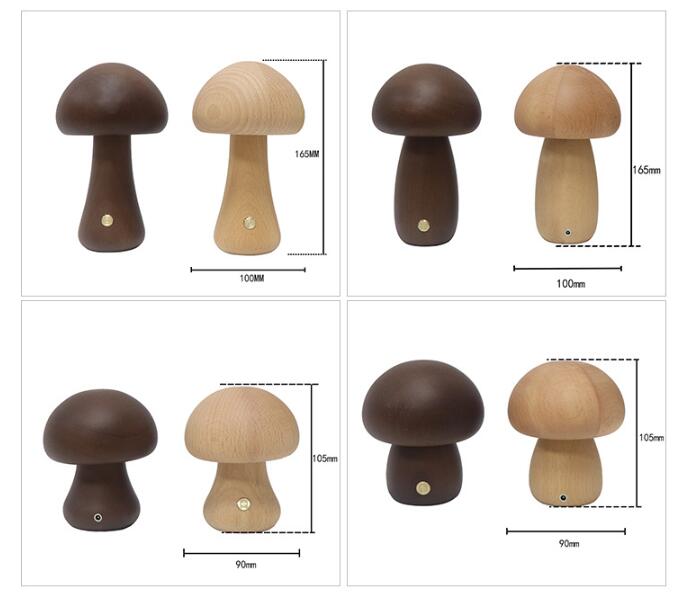 Cute Mushroom LED Night Light with Touch Control