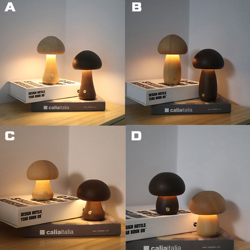 Cute Mushroom LED Night Light with Touch Control