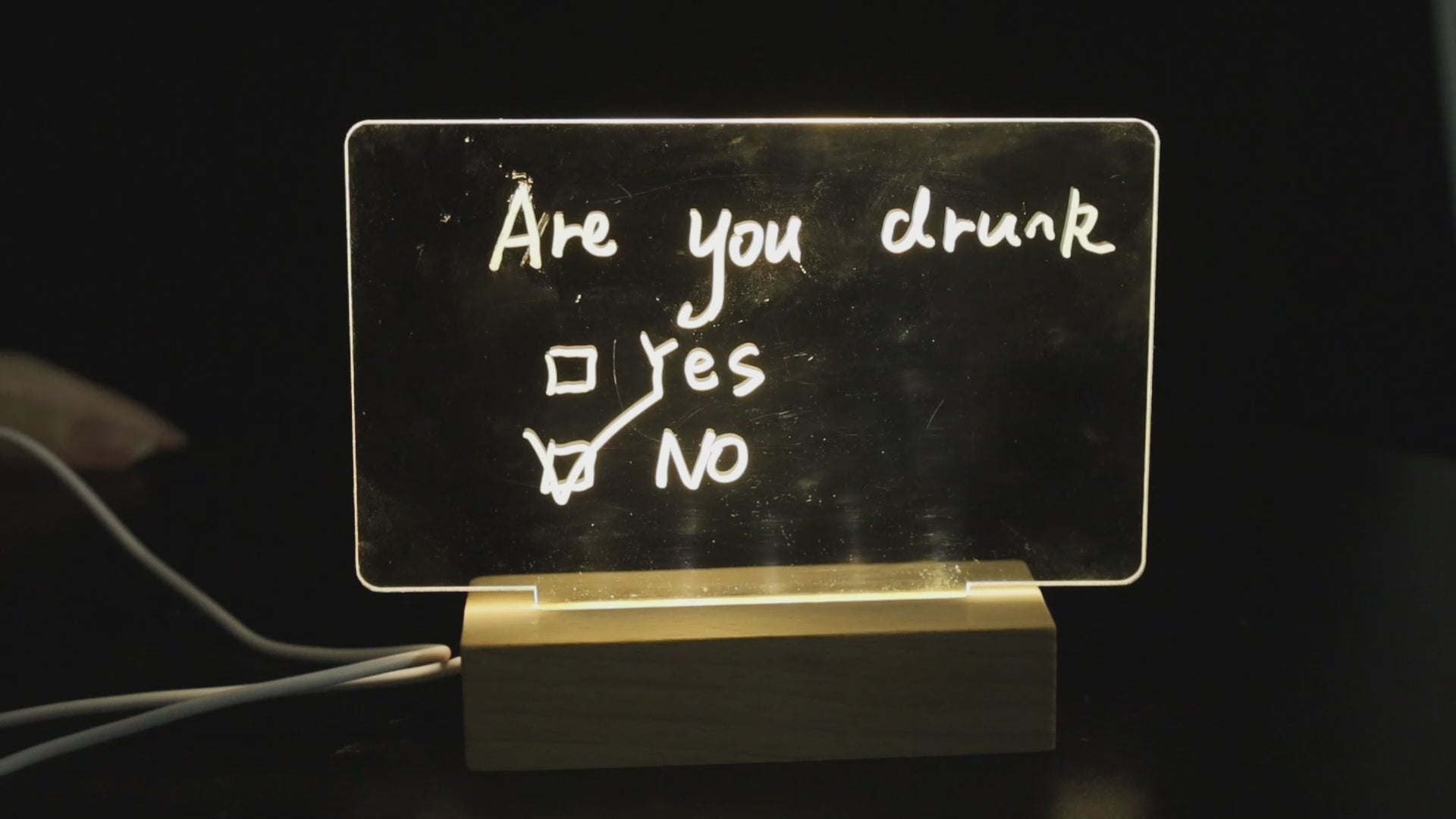 Creative LED Acrylic Message Board & Night Light